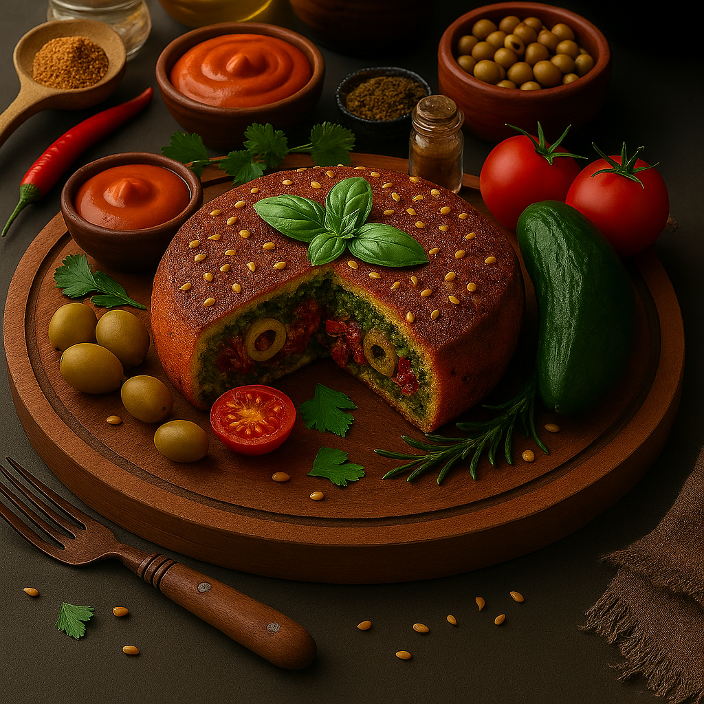 ππ
π«Sun-Dried Tomato, Crispy Onions & Olives Stuffed Falafel