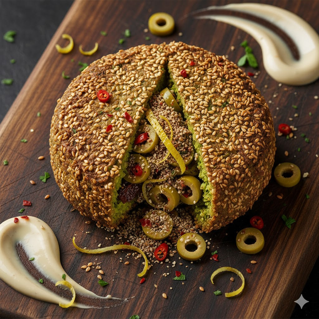 🌶️🔥 Pickled Green Olives, Lemon & Dukkah. Spicy🌶️🔥